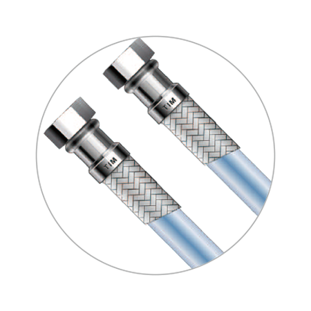 Гибкая подводка для воды с внутренним шлангом из PEX 1/2" г/г-50см