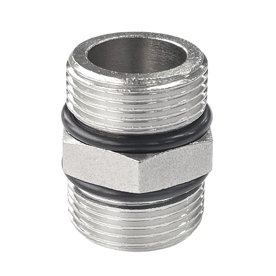 Ниппель  с уплотнительным кольцом 3/4" ш * 1" ш , никелированный