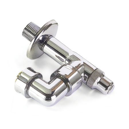 Поворотный кран для углового соединения,(хром)  1/2" ш* 1"г