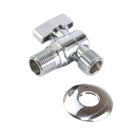 Вентиль для подключения сантехнических приборов  ( хром) 1/2"*3/4"