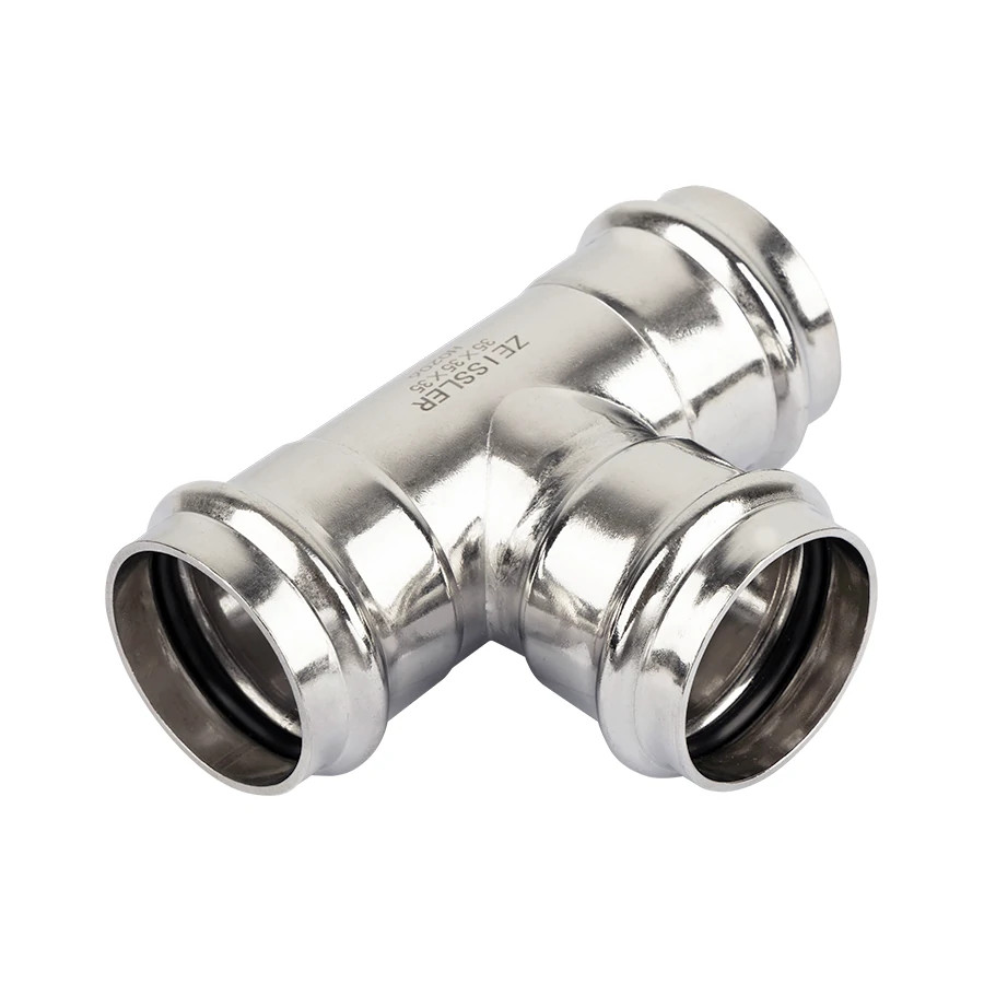 Трехраструбный пресс-тройник из нержавеющей стали 42*42*42mm