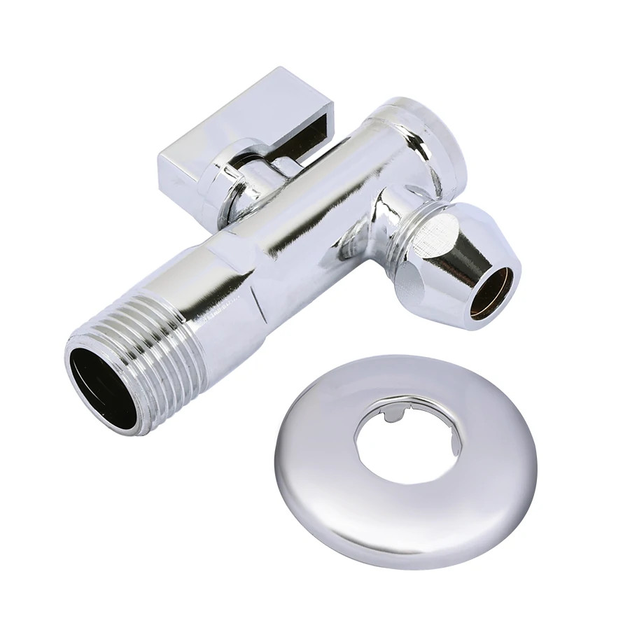 Вентиль для подключения сантехнических приборов с сеткой ( хром) 1/2"* 3/8" (10)