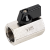 Мини кран для воды, никелированный 1/2" г/г (черные ручки)