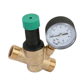 Редуктор снижение давления  с манометром, мембранный 1/2"г -1/2"г и 3/4"ш