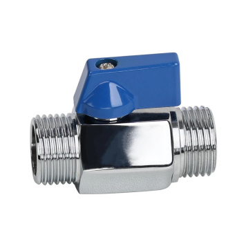 Мини кран для воды, хромированный  1/2" ш/ш ( красные и синние  ручки)