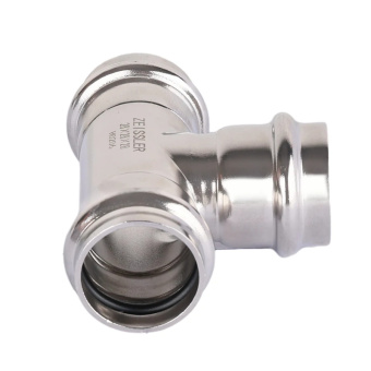 Трехраструбный пресс-тройник из нержавеющей стали 22*15*22mm