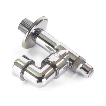 Поворотный кран для углового соединения,(хром)  1/2" ш* 1"г