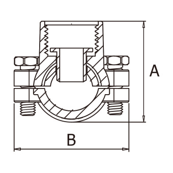 Водоотвод (врезка) Латунный 3/4"г *1/2"г*3/4"г